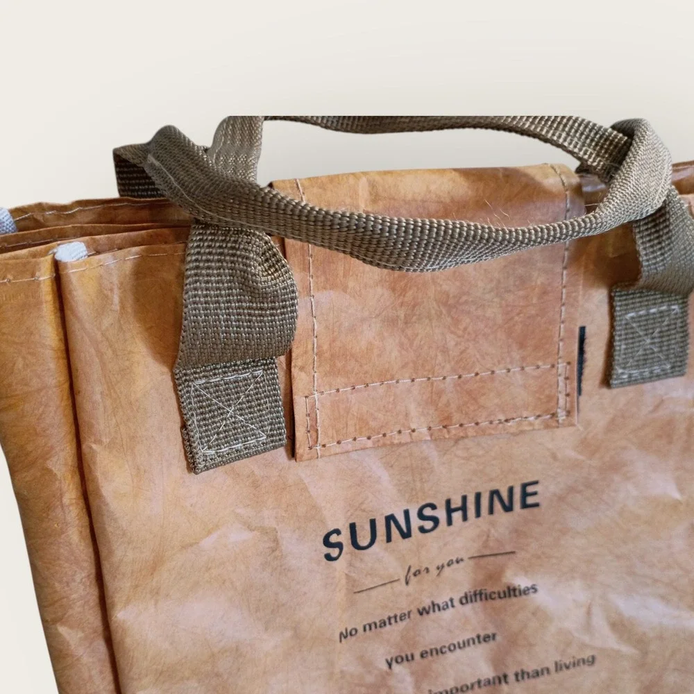 Sunshine For You Paper Tote‎ Bag Reusable Grocery Shopping Bag Insulated Waxed
